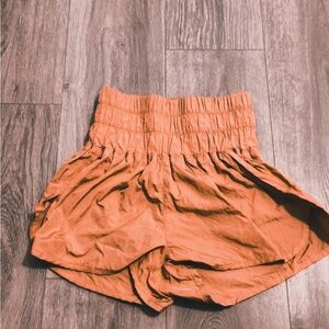 Orange High-Waisted Shorts